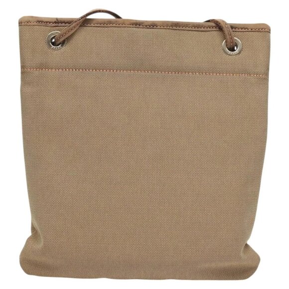 PRADA Shoulder Bag Canvas Brown Gold Auth - Picture 3 of 16